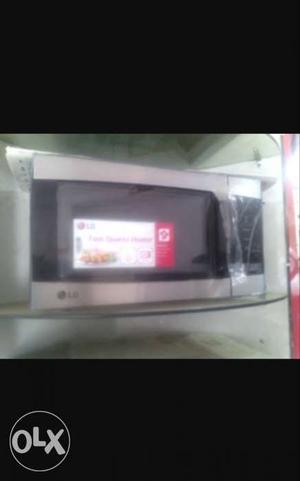Gray And Black LG Microwave Oven