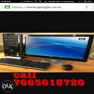 HP high speed gaming Pc 19 LCD 1gb graphics
