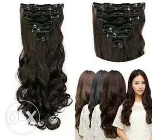 Hair extension clips 24'inches curly