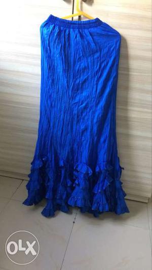 Mhala's fish cut blue colour long skirt