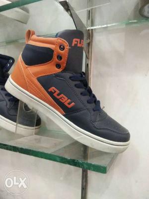 Orange And Black Fubu High Top Sneakers