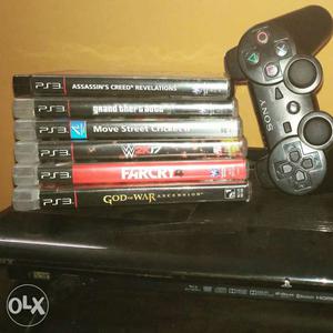 PS3 with controller n 6 Games