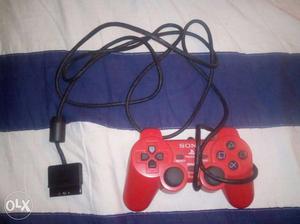Red Sony Corded Controller