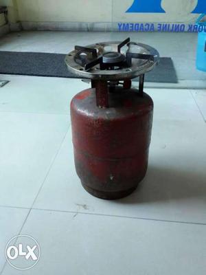 Small Gas Cylinder with top burner set Attached