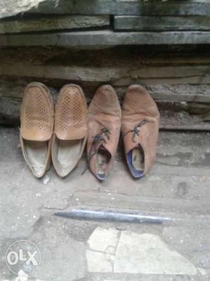 Two Leather Brown Shoes