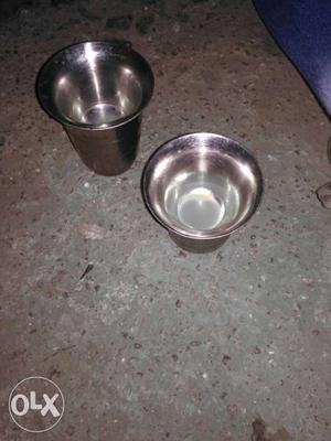 Two Stainless Steel Cups