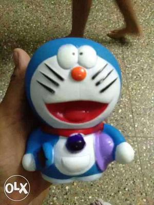 White And Blue Doraemon Plastic Toy