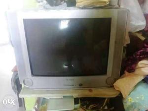 Widescreen Grey CRT Television
