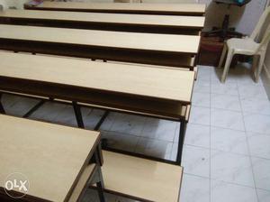 5 Qty Wooden Benches 8 ft long for school and