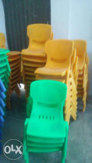 60 chairs for 250 each 1 semi round teacher table