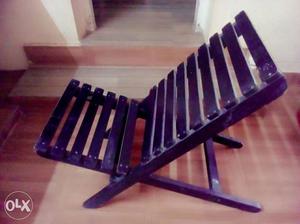 Black color wooden folding chair