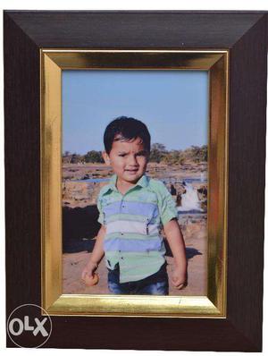 Brown And Gold Wooden Picture Frame