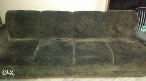 Four seater sofa set, structure sagwaan wood. Two