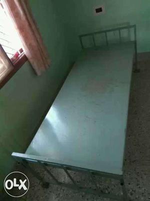 Gray Metal Bed Frame