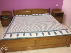 King size bed without storage in a good condition with
