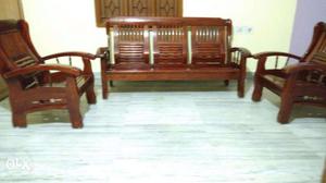 New Malaysian Wood Sofa 3/1/1 -Negotiable