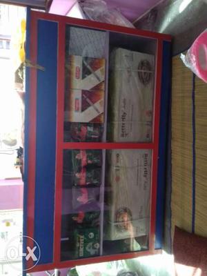 Red & Blue Shop Counter For Sale Plz Contact: