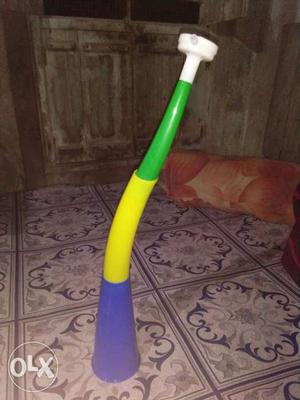 Yellow Blue And Green Plastic Horn
