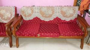 3+1+1 wooden sofa...excellent condition and heavy