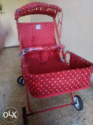 A brand new baby stroller taken 3 months