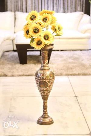 Antique Flower Vase in Real Bronze