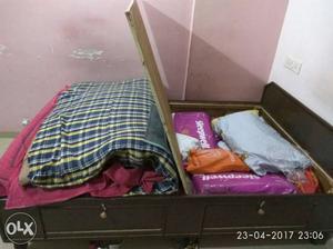 Bed 4/6 with mattress and cotton cover at  only
