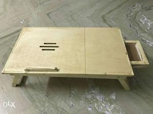 Beige Wooden Drawered Coffee Table