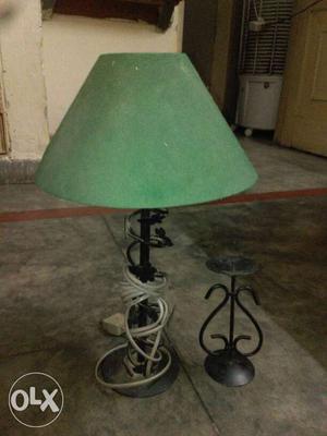 Black Base Green Table Lamp