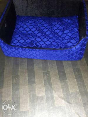 Blue And Black Pet Bed