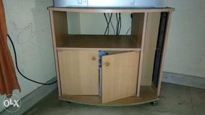 Brown Wooden TV Stand With Storage Drawer