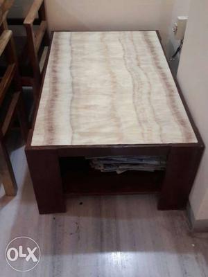 Center table heavy Marble Top wooden table