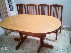 Dining table and 4 chairs (Teak wood)