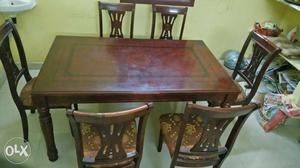 Dining table with 6 Chair's And Iron sofa