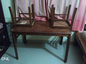 Dinning Table with 3 chairs, Malaysian wood