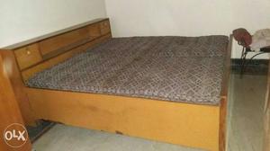 Doublebed with boxes without mattress
