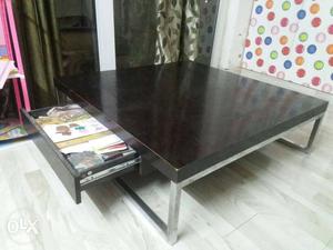 Down sitting center table, , solid wood top, steel