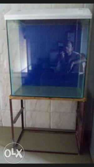 Fish tank with Acrylic cover and iron stand size