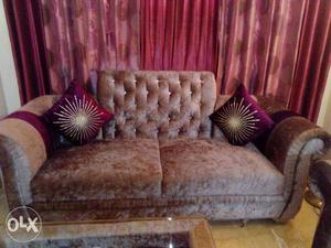 Five seaters new velvet sofa with center table nd