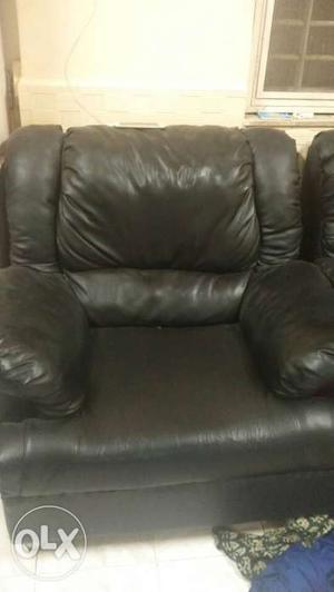 Lexin Black Sofa 5 seater set