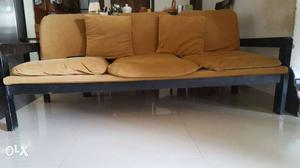 Set of 3 seater sofa and 2 chairs with sheesham frame