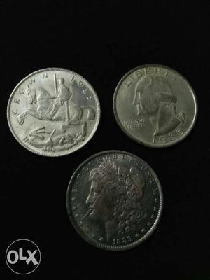 Three Pieces Silver Coins