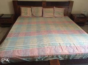 White, Blue, And Pink Bed Set
