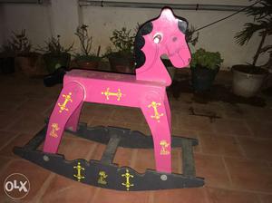 Wooden play horse for kids in good condition