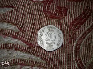 20 Silver Scalloped Coin
