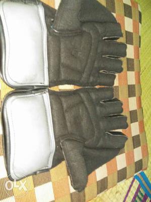 Black And Gray Gloves