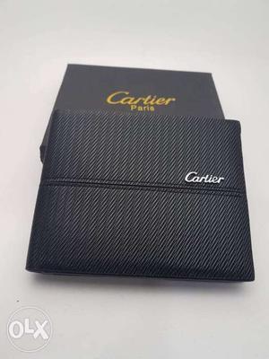 Black Cartier Bi-fold Wallet With Box