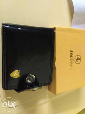 (Brand new) Black Ferrari Leather Bifold Wallet