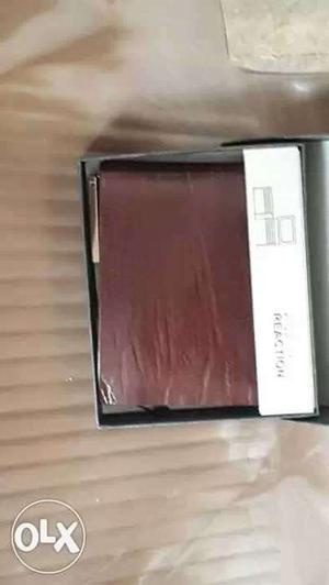 Brown Leather Wallet In Box