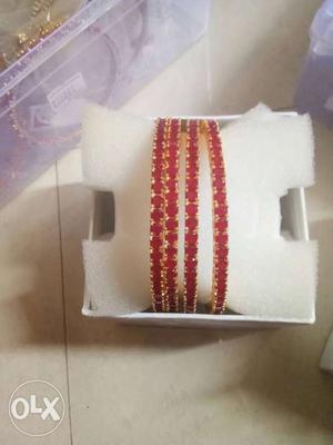 Four Red Silk Thread Bracelets