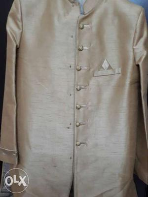 Golden Type Indo Western Suit.purchased In Feb 17